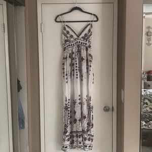 Floor length Maxi spaghetti strap dress.